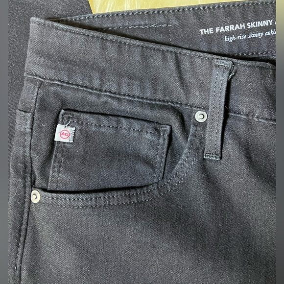 AG The Farrah High Rise Black Skinny Jeans, Size 29 - Picture 8 of 12